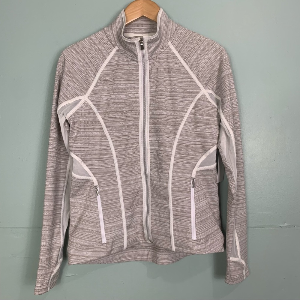 Athleta Elation Jacket Qual Medium 291952 Powervita Cream - Picture 2 of 10